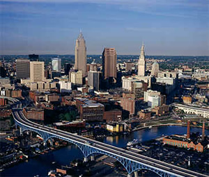 Aerial view of Cleveland